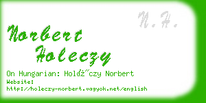 norbert holeczy business card